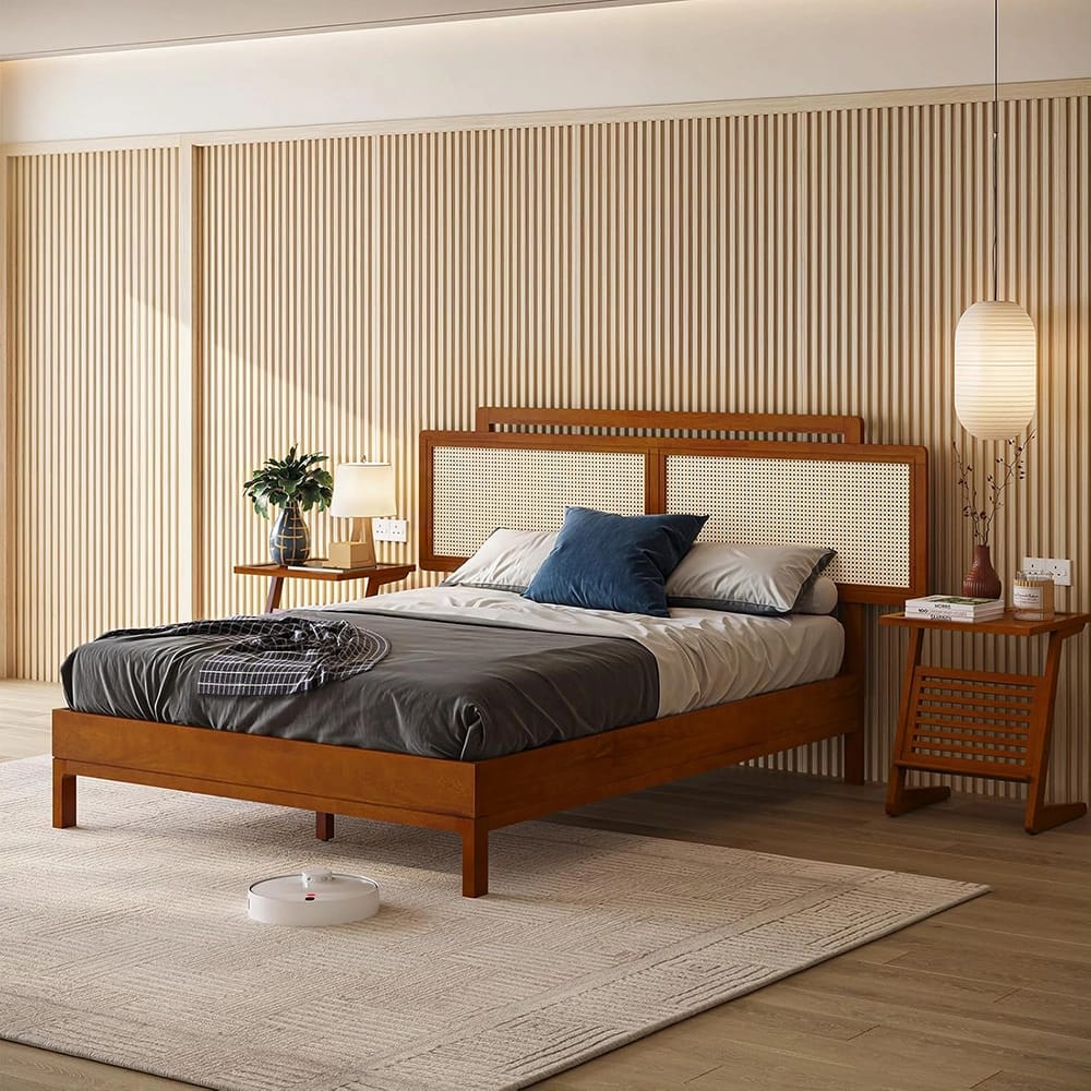 Bme Neil Queen Bed Frame, Milk Chocolate