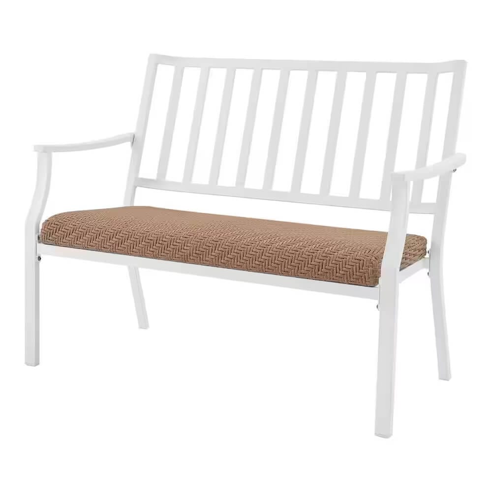 Harbor Point 2-Person Outdoor Bench, White