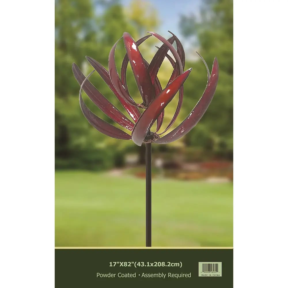 Tulip Twist Wind Spinner, Red