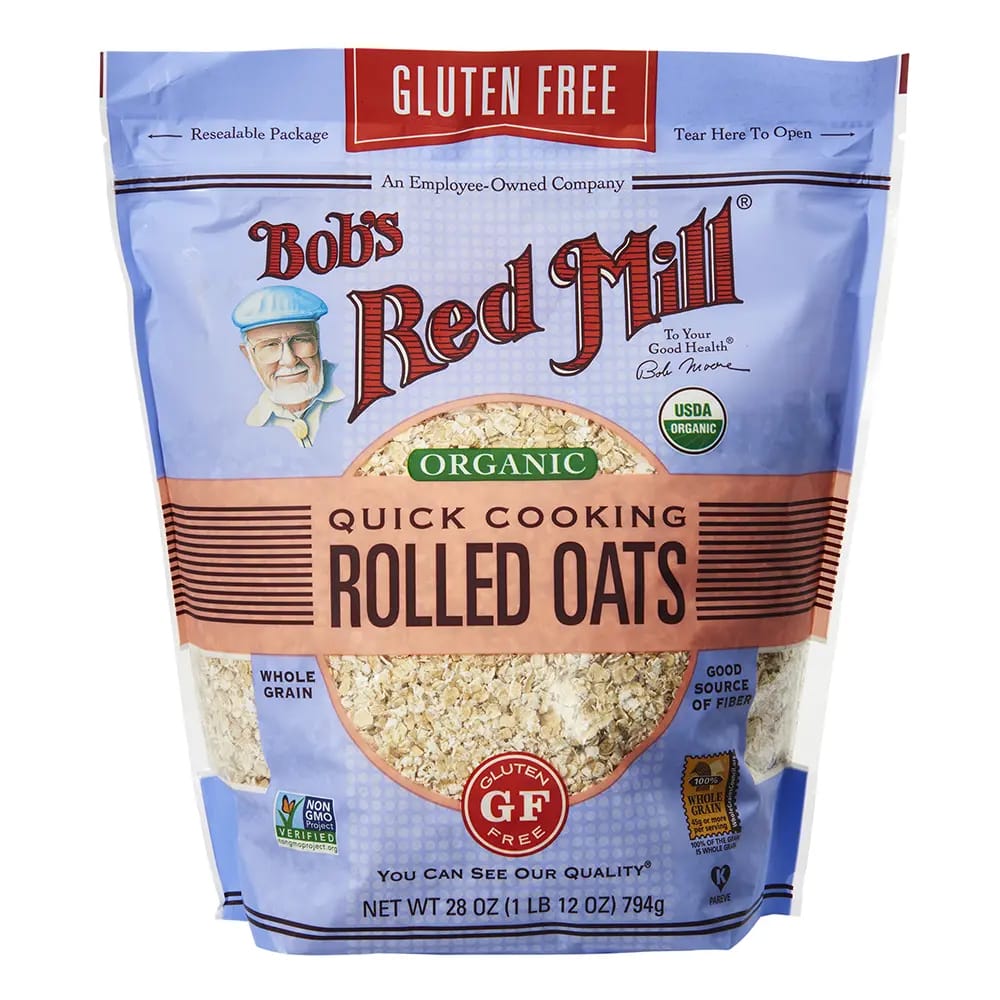 Bob's Red Mill Organic Whole Grain Quick Cooking Rolled Oats, 28 oz