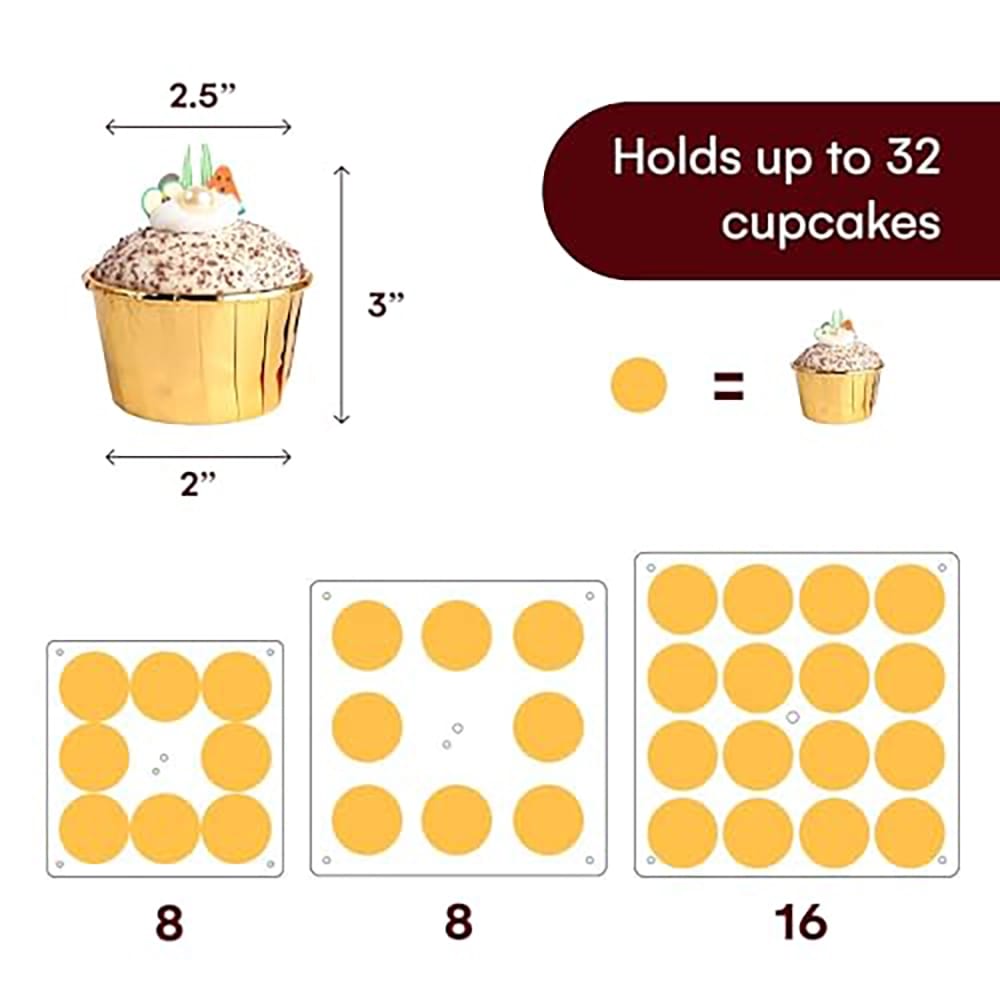 Vdomus 3-Tier Light Up Cupcake Stand