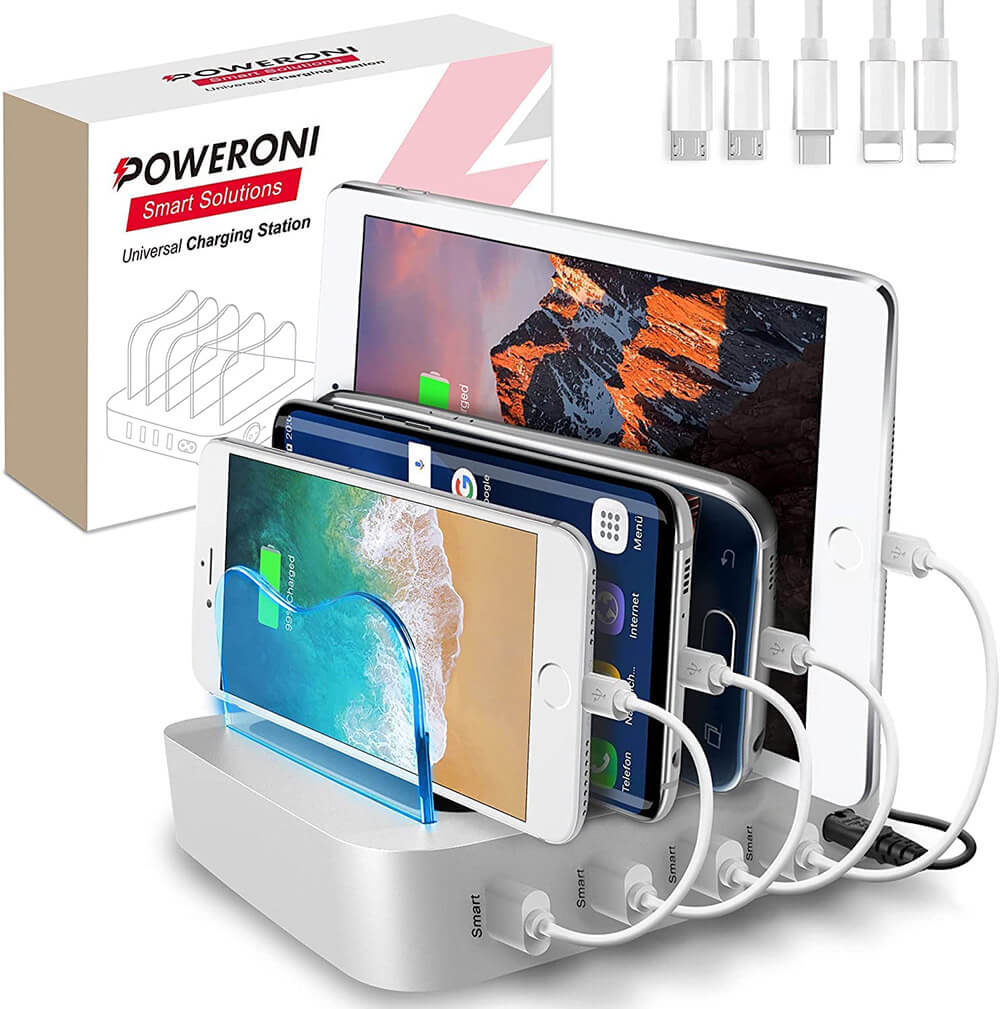 Poweroni 4-Port USB Charging Dock