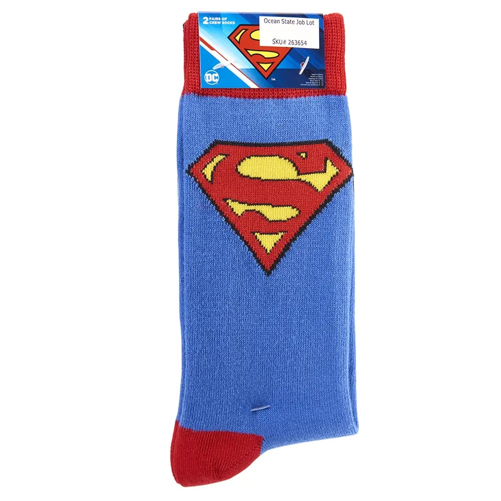 Men's Novelty Crew Socks, 2 Pack