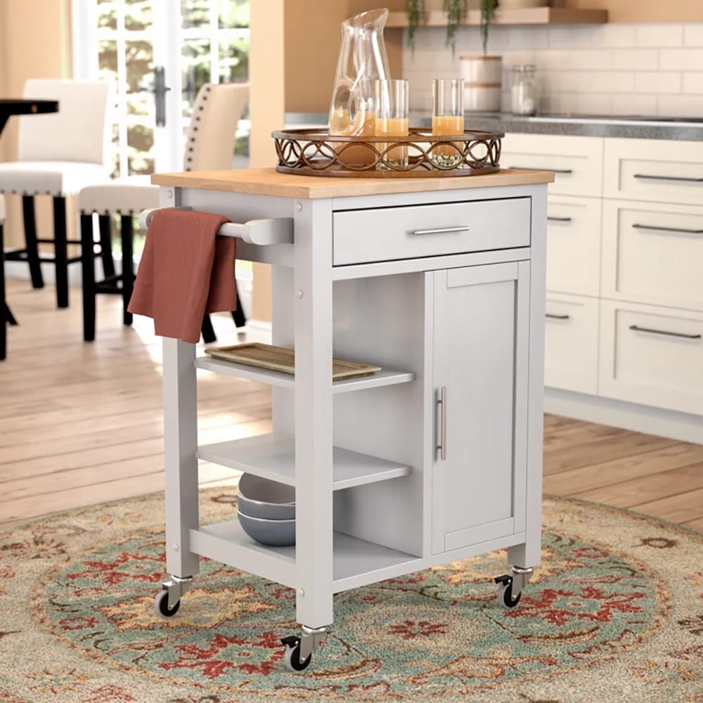 4D Concepts Edmonton Kitchen Cart, Gray