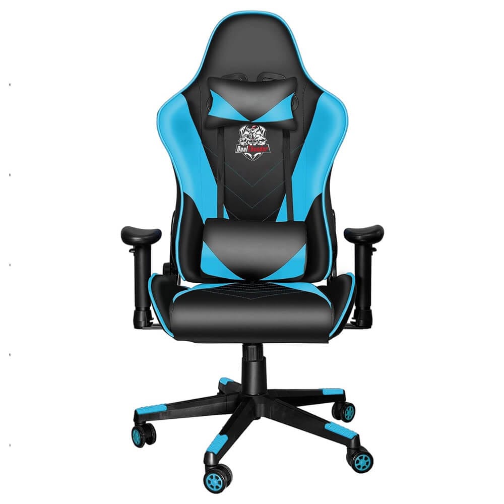 DualThunder Ergonomic High Back Gaming Chair, Blue/Black