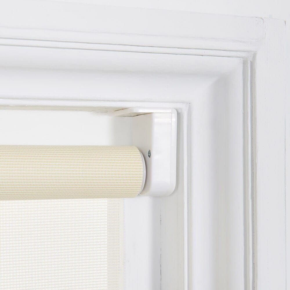 Push-Up Cordless Roller Shade with Solar Screen (60% Light Blockage), 55" x 72", Ivory