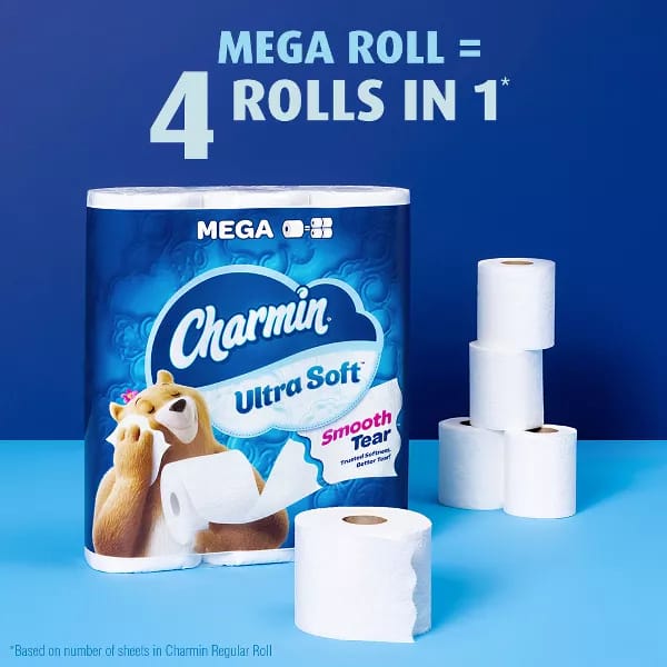 Charmin Ultra Soft Bathroom Tissue Ultra Soft, 30 Mega Rolls