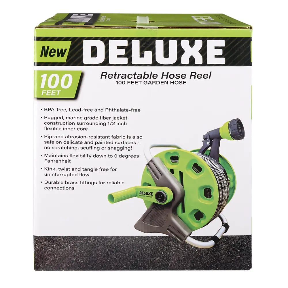 Deluxe Retractable Hose Reel, 100'
