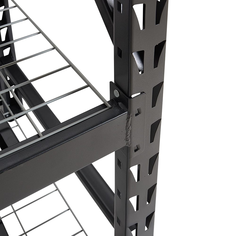 Method Storage Systems 4-Tier Heavy-Duty Adjustable Shelving Unit, Black
