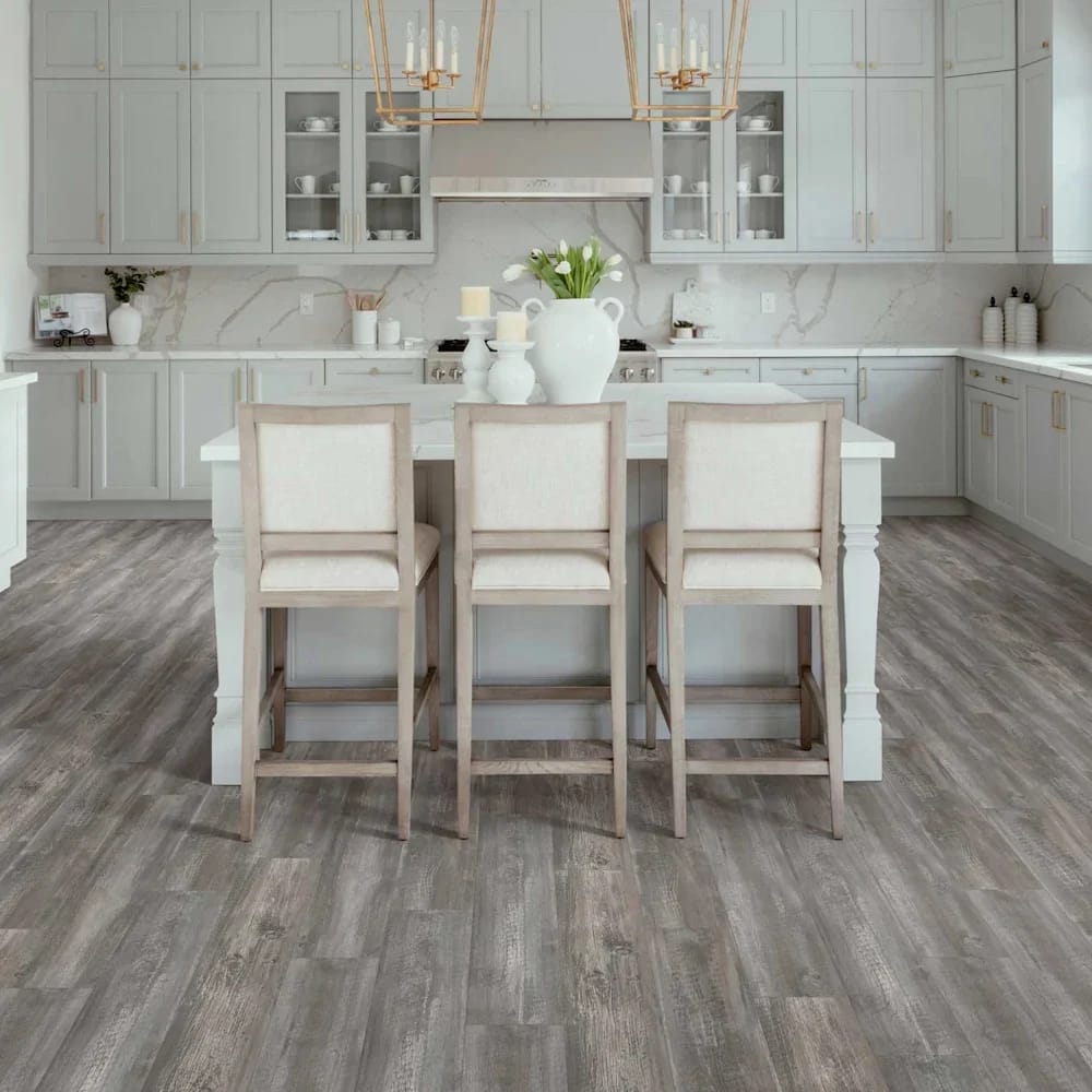 CoreLuxe 7mm Rushford Canyon Pine Waterproof Rigid Vinyl Plank Flooring, Gray, 23.6 sq. ft. ($4.24/sq. ft.)