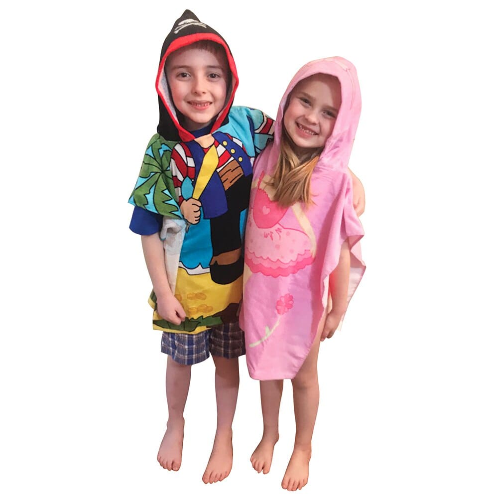 Kids Hooded Printed Beach Towel