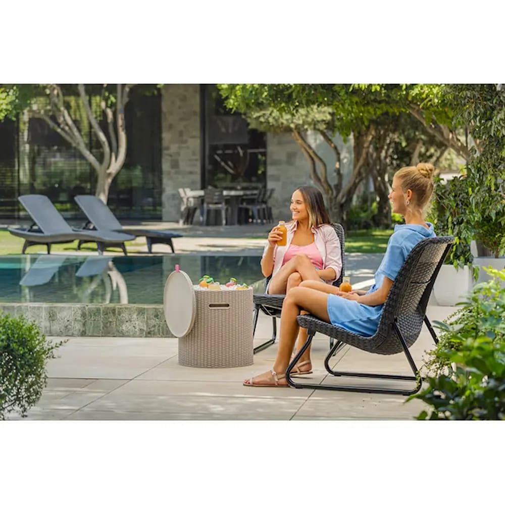 Keter 10.3-Gallon Cooler Side Table, Cappuccino