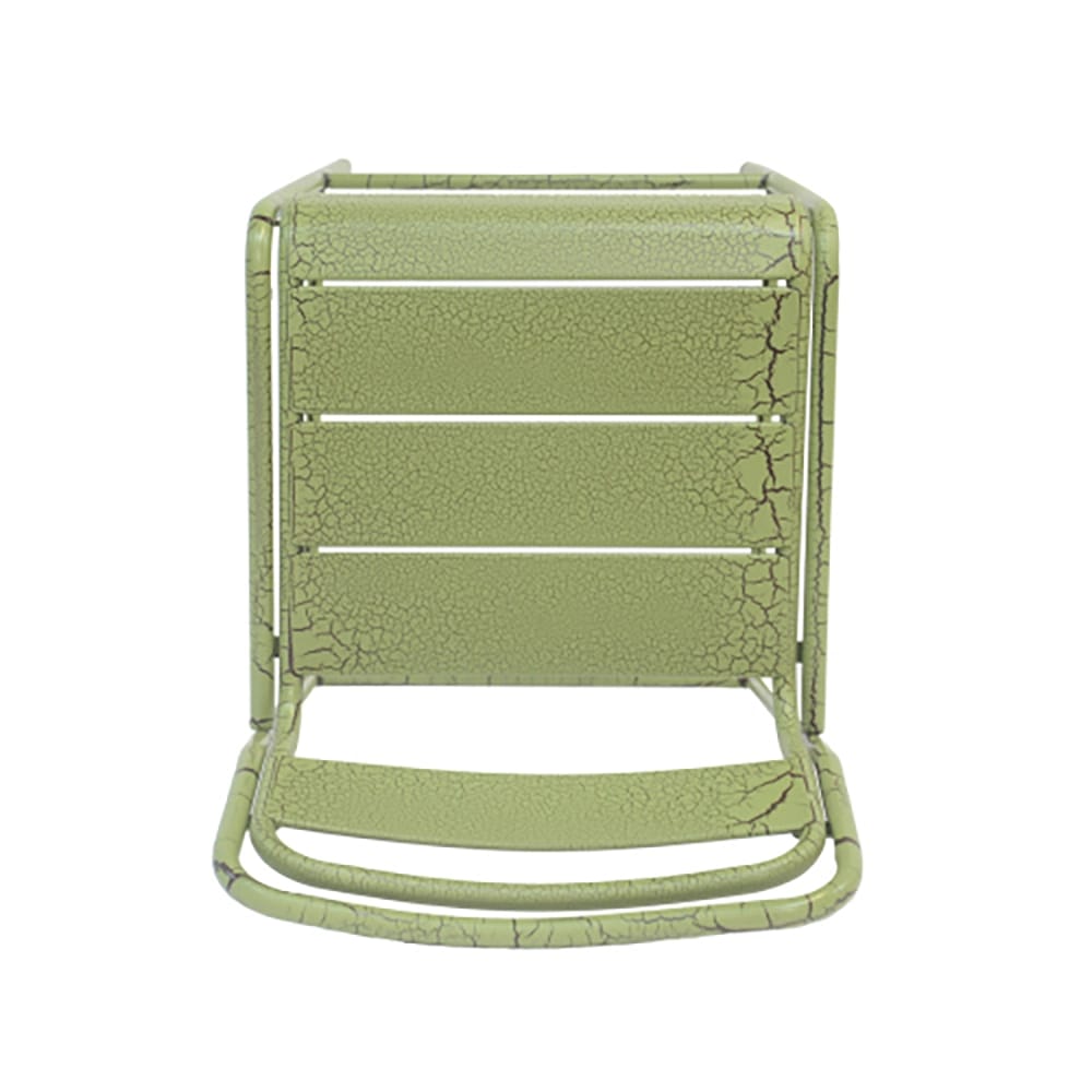 Carmella Stackable Metal Outdoor Bar Stool, Green, 2 Count