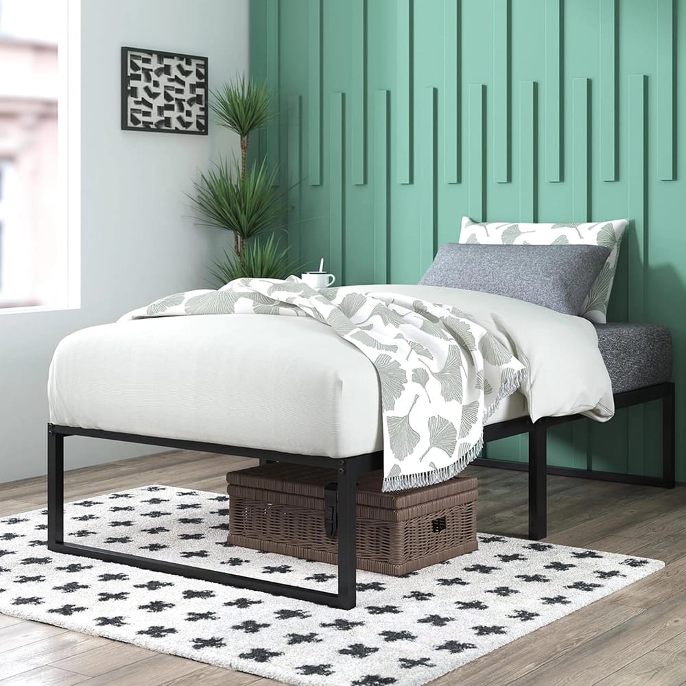 Zinus Lorelei 14" Metal Platform Bed Frame, Black, Twin