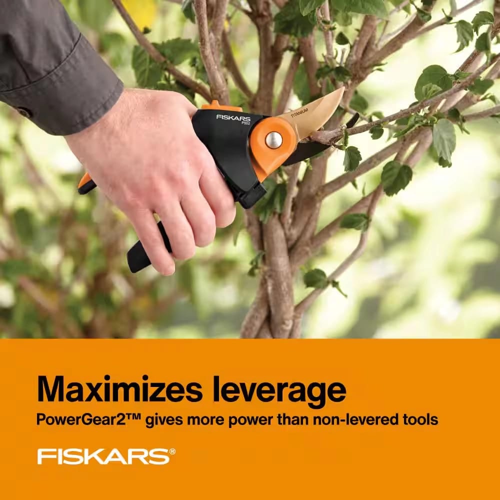 Fiskars 8.8" PowerGear2 Pruning Shears with SoftGrip Handles