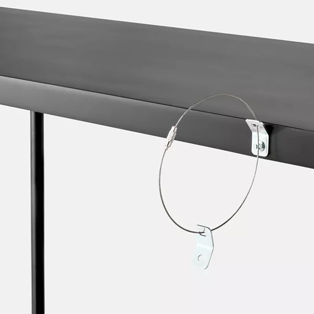 Threshold Metal and Rush Weave Top Console Table, Black/Natural