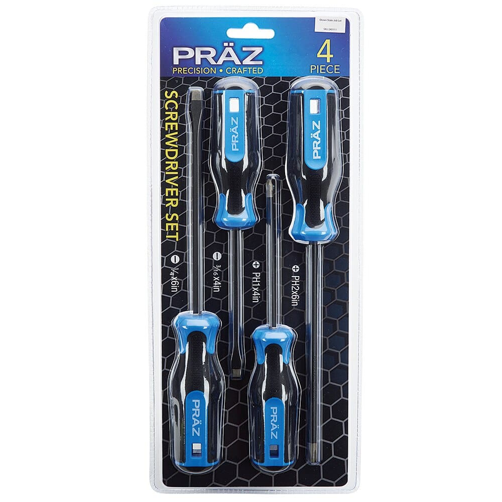 PRAZ Screwdriver Set, 4-Piece