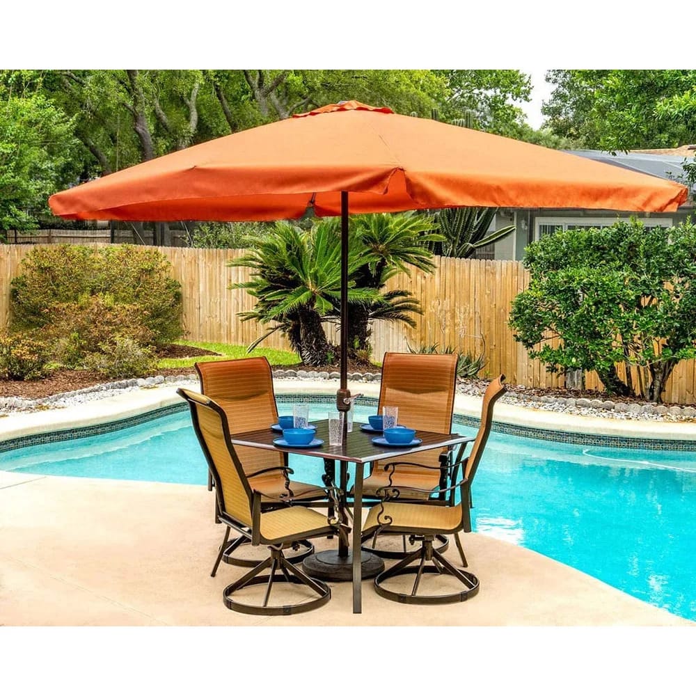 Pebble Lane Living 6' x 10' Rectangular Market Patio Umbrella, Brick