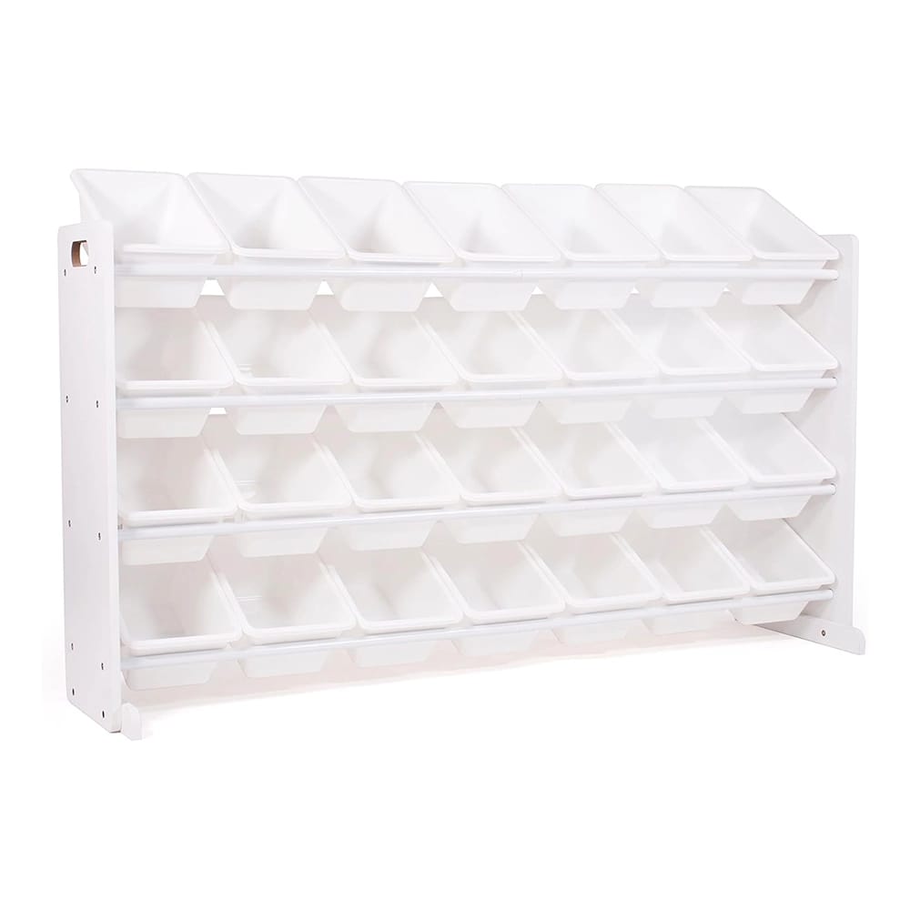 Humble Crew Mega Toy Organizer with 28 Storage Bins, White
