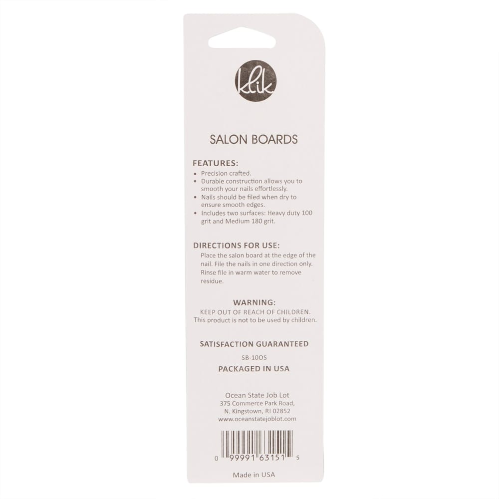 Klik Professional Grade Dual-Sided Salon Boards, 2 Count