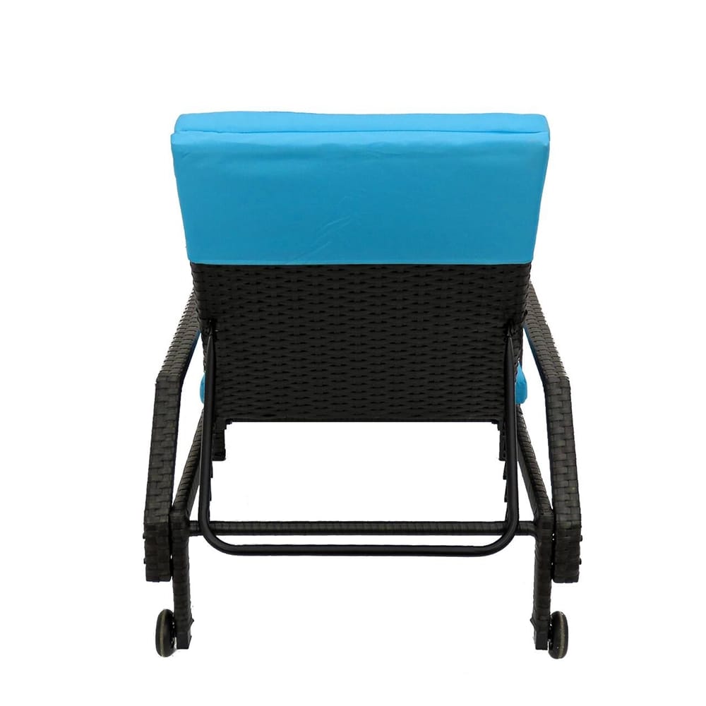 All Weather Wicker Lounge Chair, Teal