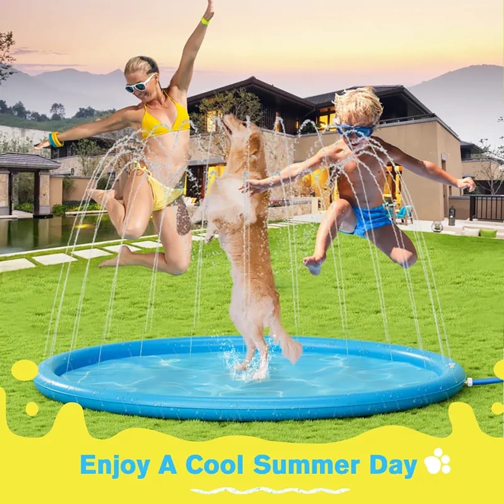 Pecute Dog Splash Pad Sprinkler, 67"