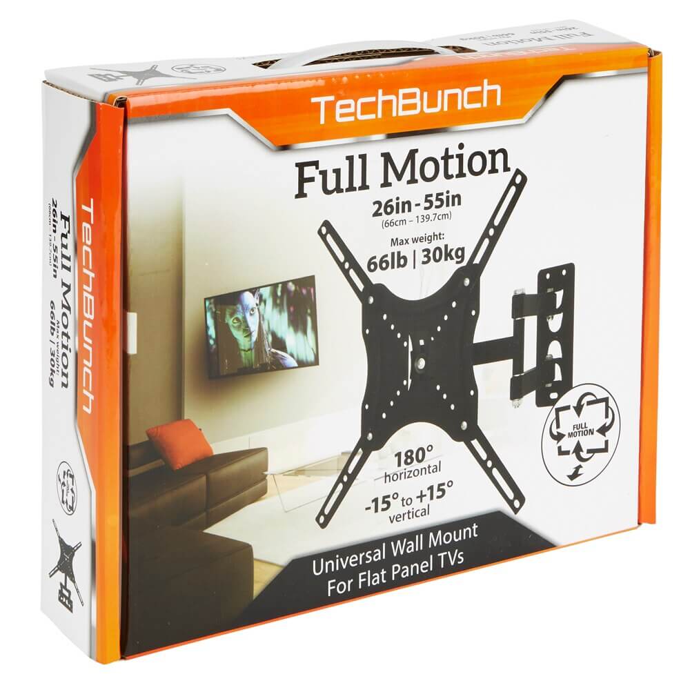 TechBunch Full Motion Universal Small TV Wall Mount