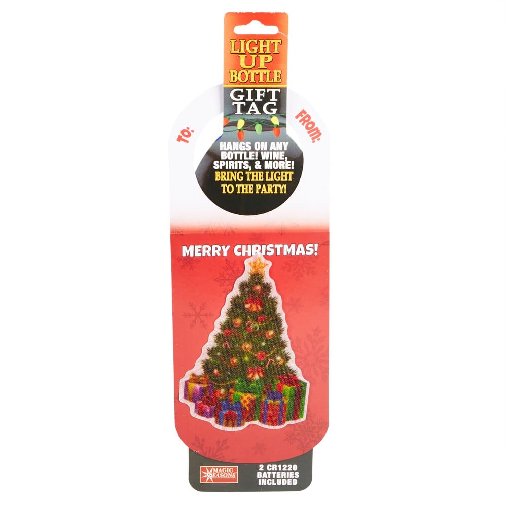 Magic Seasons Light Up Bottle Gift Tag