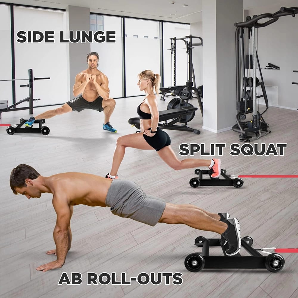 Yes4All Glute Hamstring Glider With Resistance Band