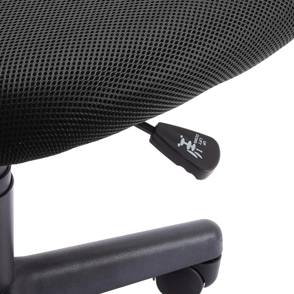 Low-Back Upholstered Mesh Office Desk Chair, Black