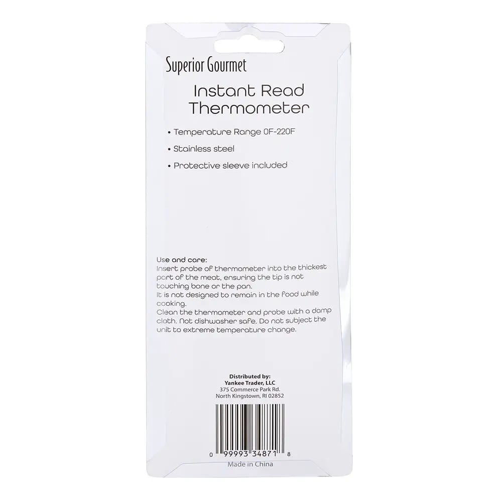 Superior Gourmet Stainless Steel Instant Read Thermometer