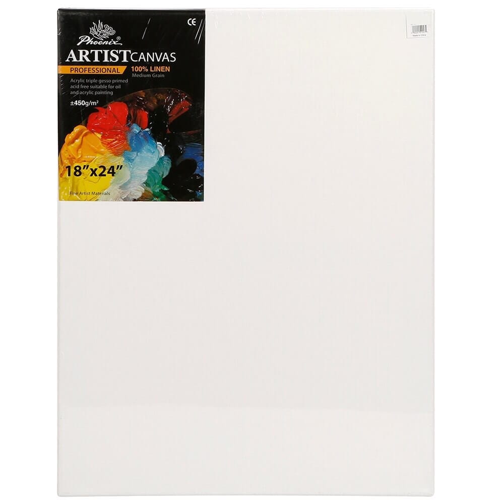 Phoenix Professional Linen Artist Canvas, 18" x 24"