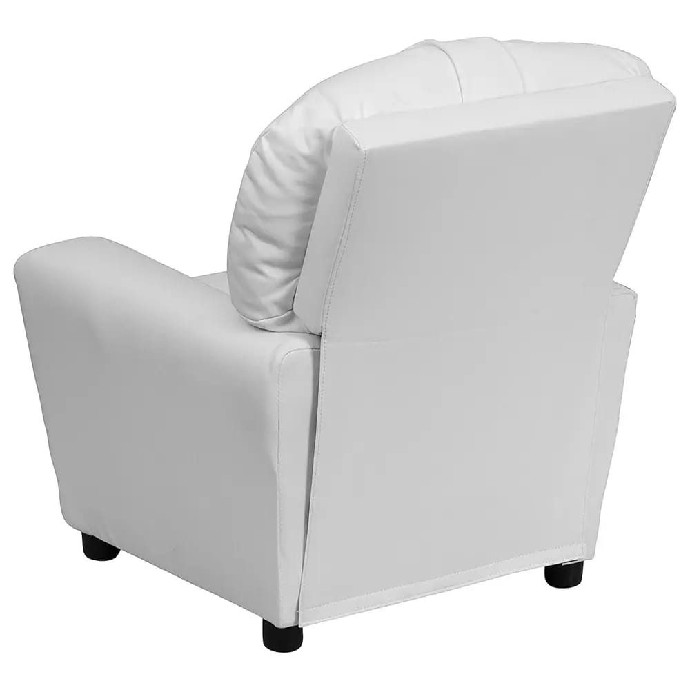 Flash Furniture Chandler Vinyl Kids Recliner, White