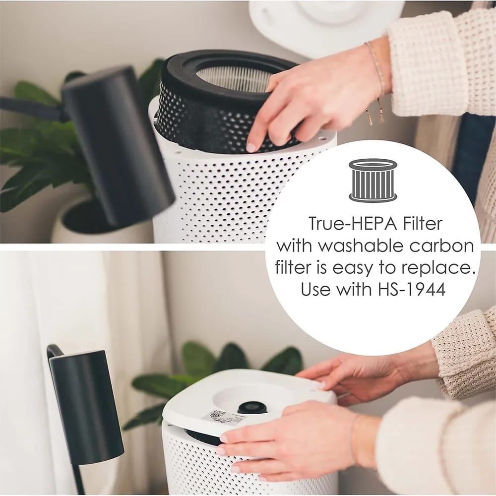 Crane true-HEPA Air Purifier, White