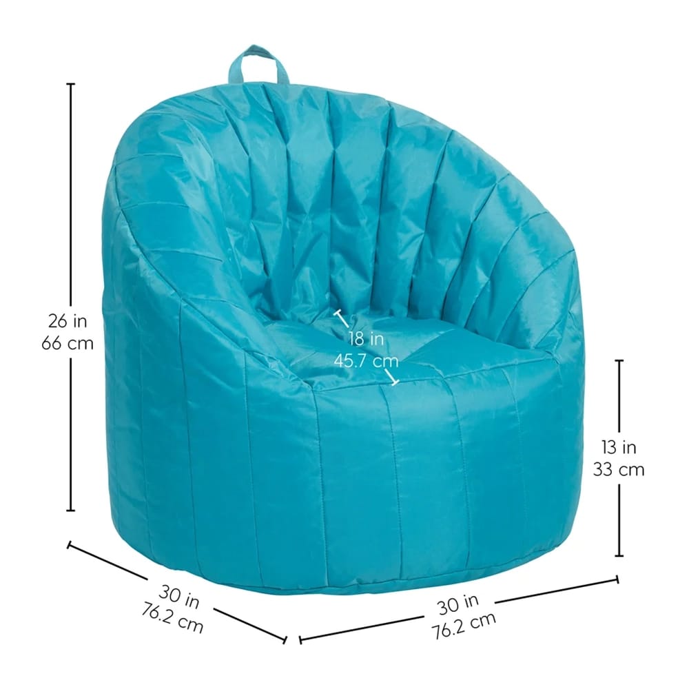 Cali Seashell Bean Bag Chair, Aqua