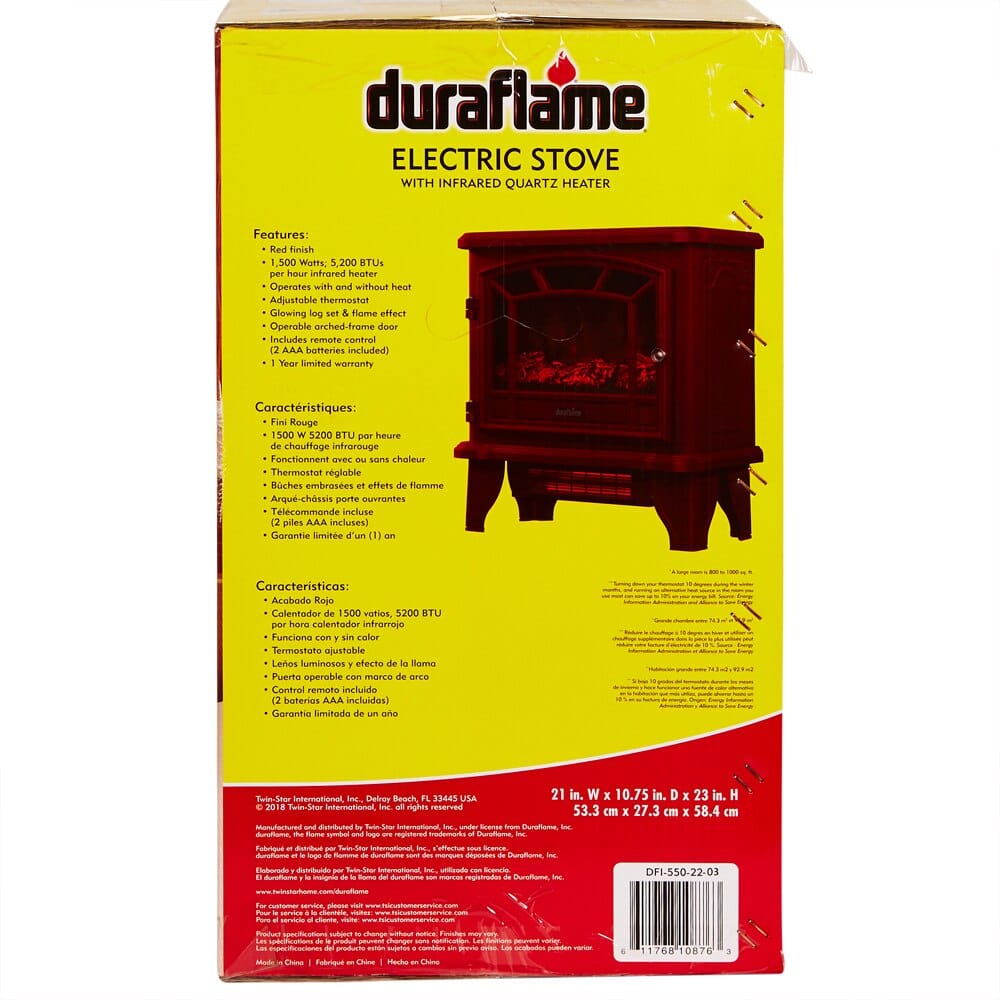 Duraflame Electric Stove with Infrared Quartz Heater