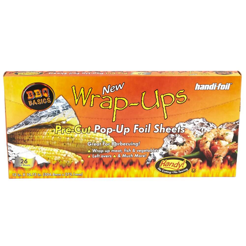 Wrap Ups Pre-Cut Pop-Up Aluminum Foil Sheets, 26 Count