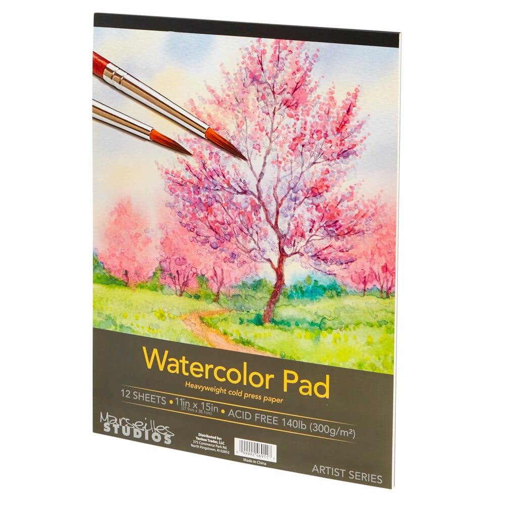 Marseilles Studios Watercolor Pad, 11" x 15", 12 Sheets