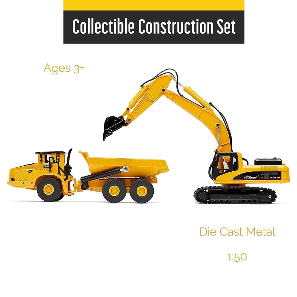 Top Race Excavator and Dump Truck Set