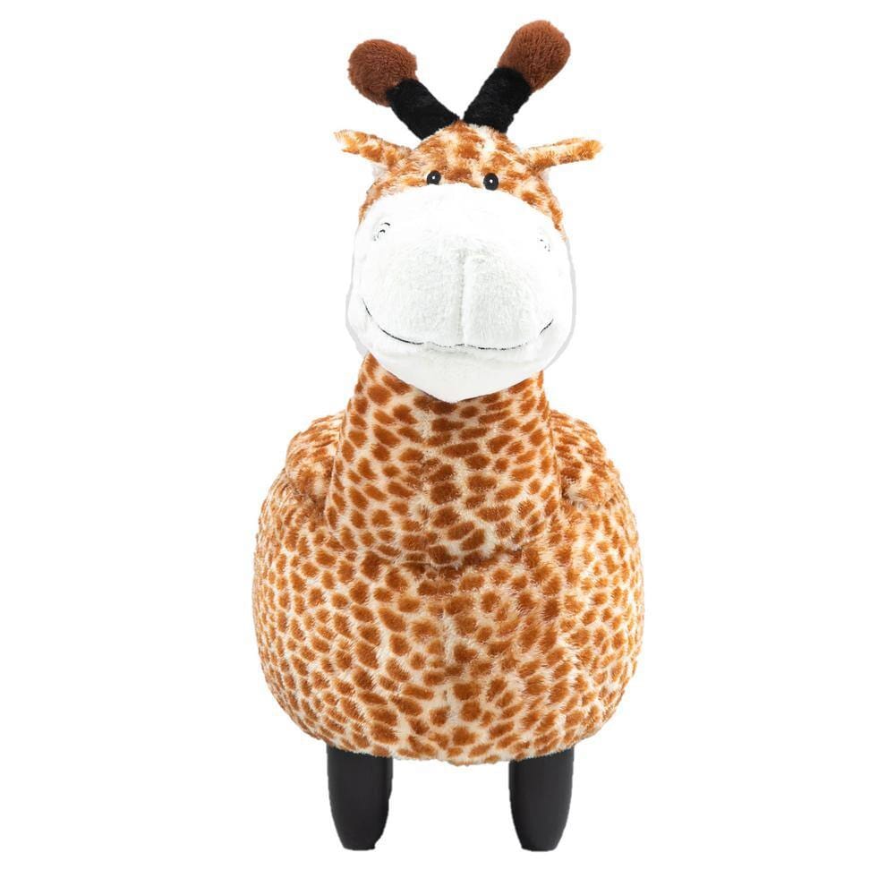 Home 2 Office Faux Fur Kids Giraffe Storage Ottoman, Brown