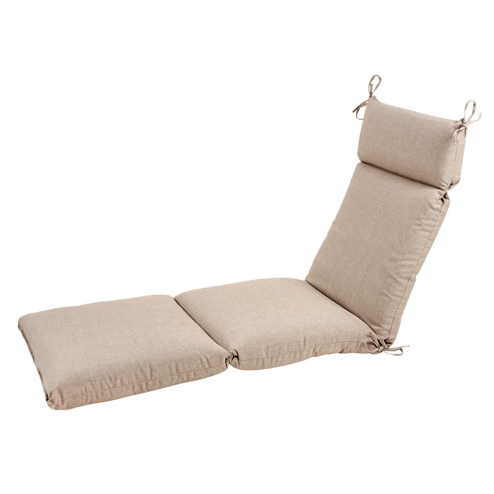 Outdoor Chaise Cushion, Taupe