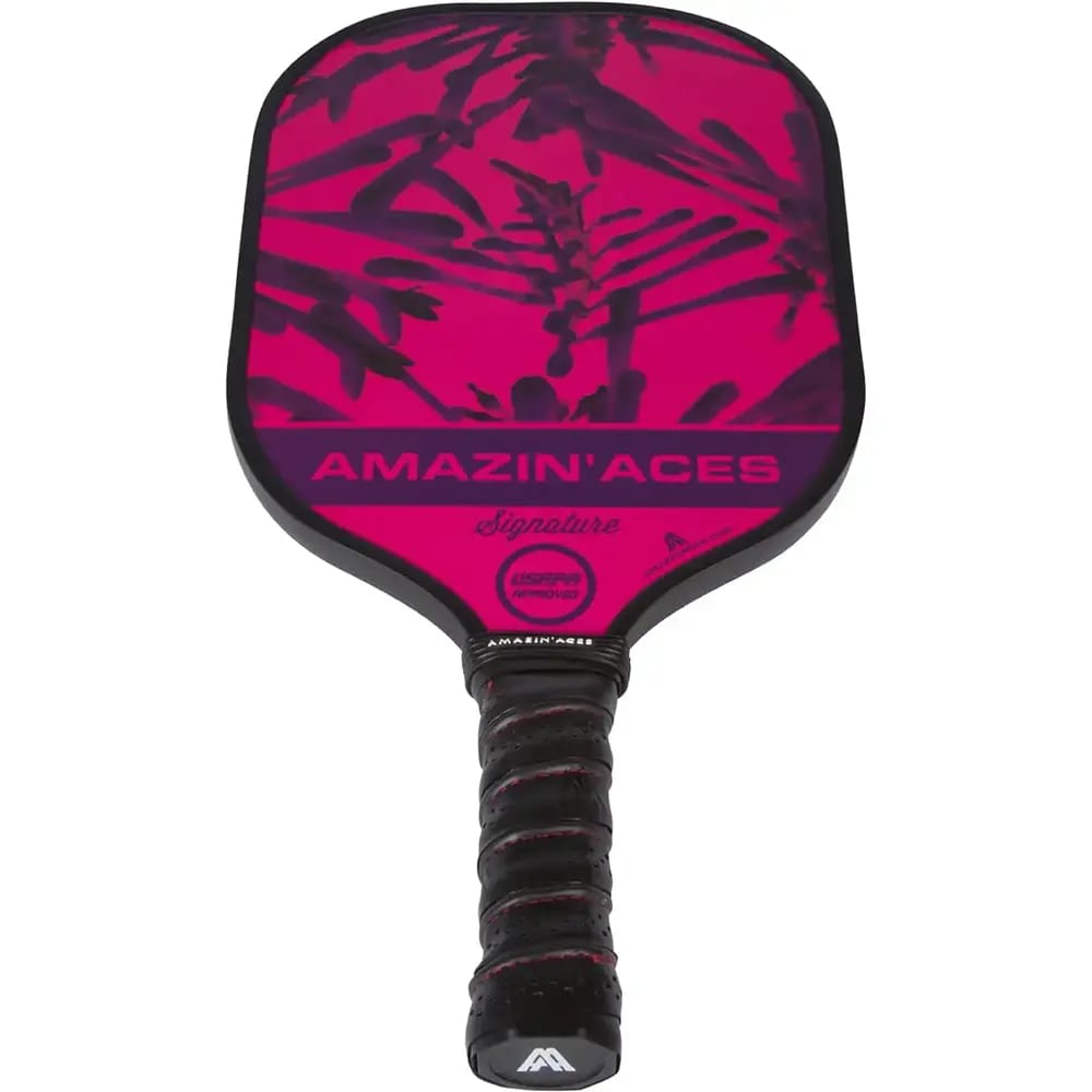 Amazin' Aces Signature Graphite Pickleball Paddle, Electric Pink