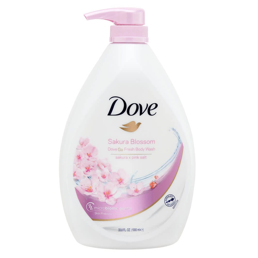 Dove Sakura Blossom Microbiome Gentle Go Fresh Body Wash, 33.8 oz