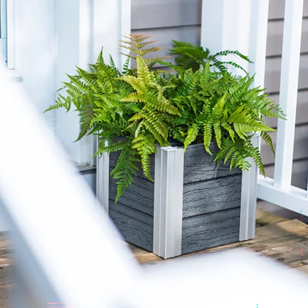 Vita Urbana 12" Cube Planter, Slate