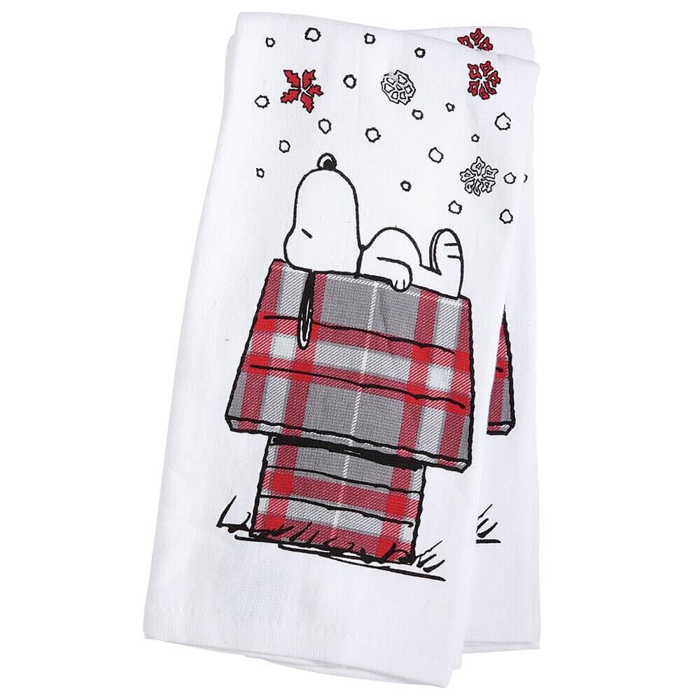 Peanuts Christmas Cotton Kitchen Towels, 2-Count