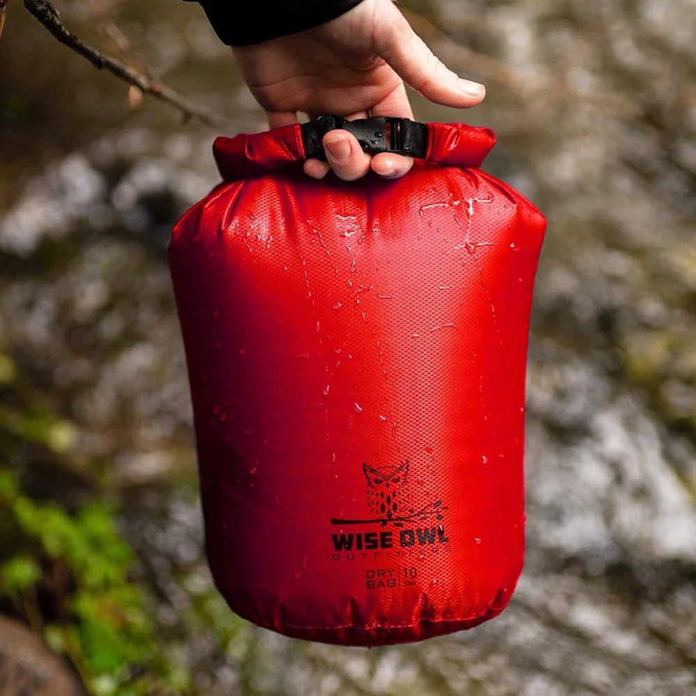 Wise Owl Outfitters Waterproof Dry Bags, Red, 3-Pack