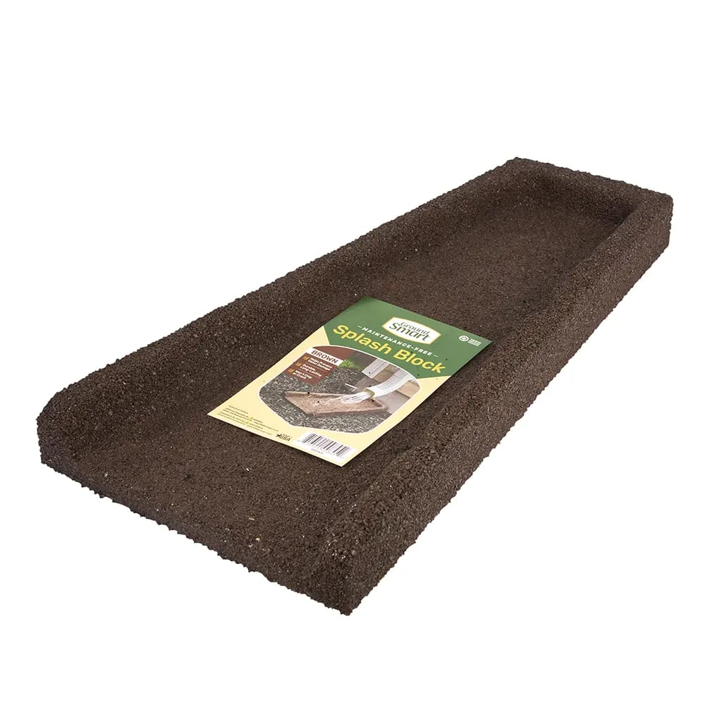 Ground Smart Rubber Splash Block, Brown