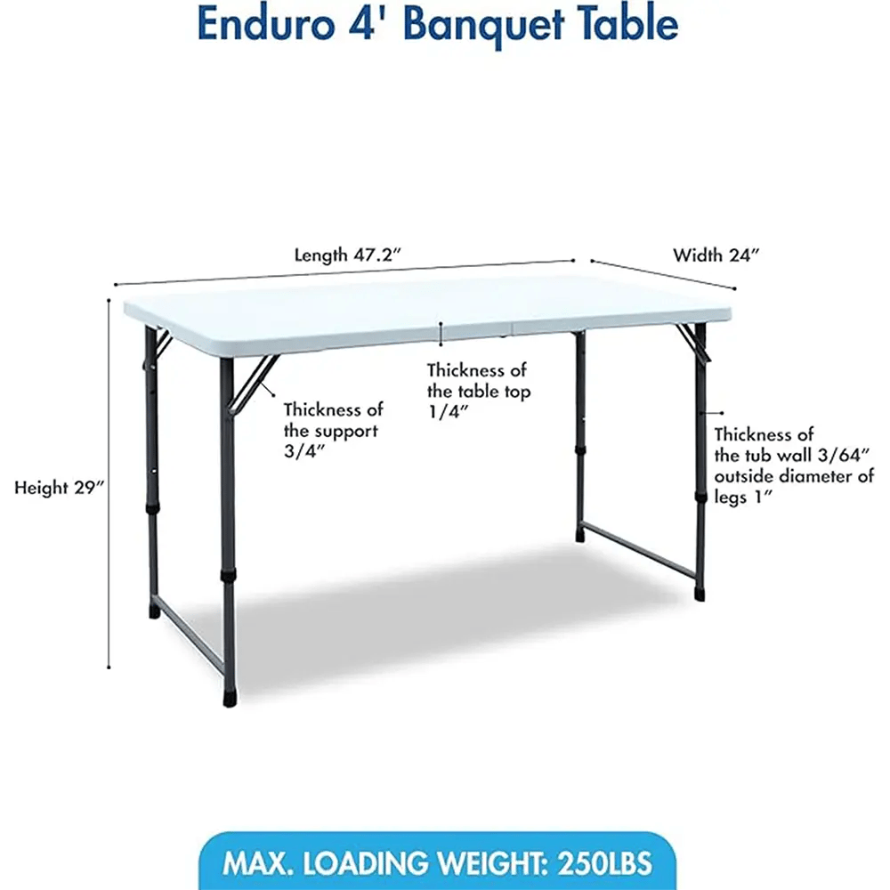 Enduro Folding Table, 4'