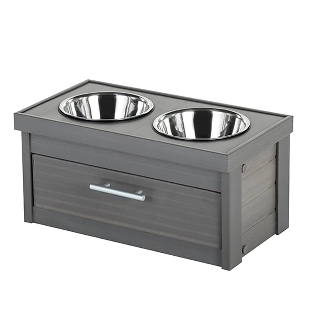 NewAgePet Small Piedmont Pet Diner Bowl, Gray