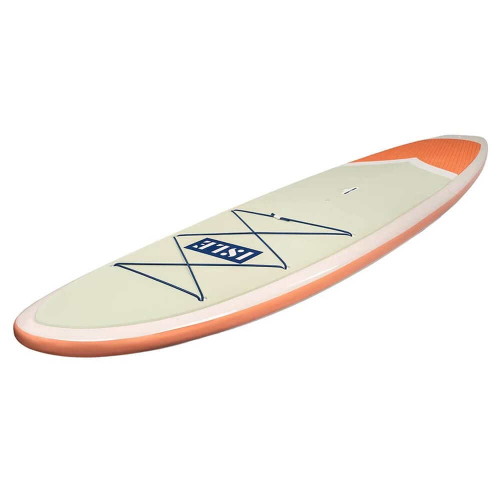 ISLE Outpost 10'6" Hard Stand Up Paddle Board Package, Seafoam/Peach